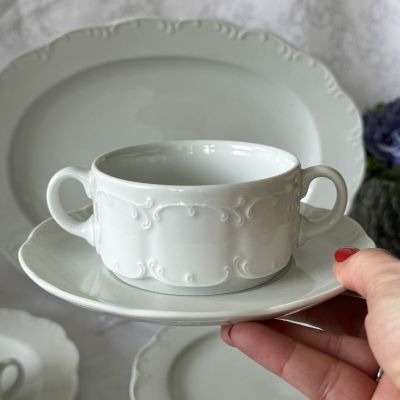 Бульонная пара Rosenthal Monbijou белая 250 мл Германия 