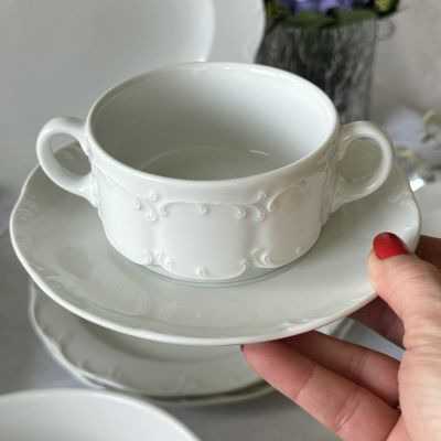 Бульонная пара Rosenthal Monbijou белая 250 мл Германия 