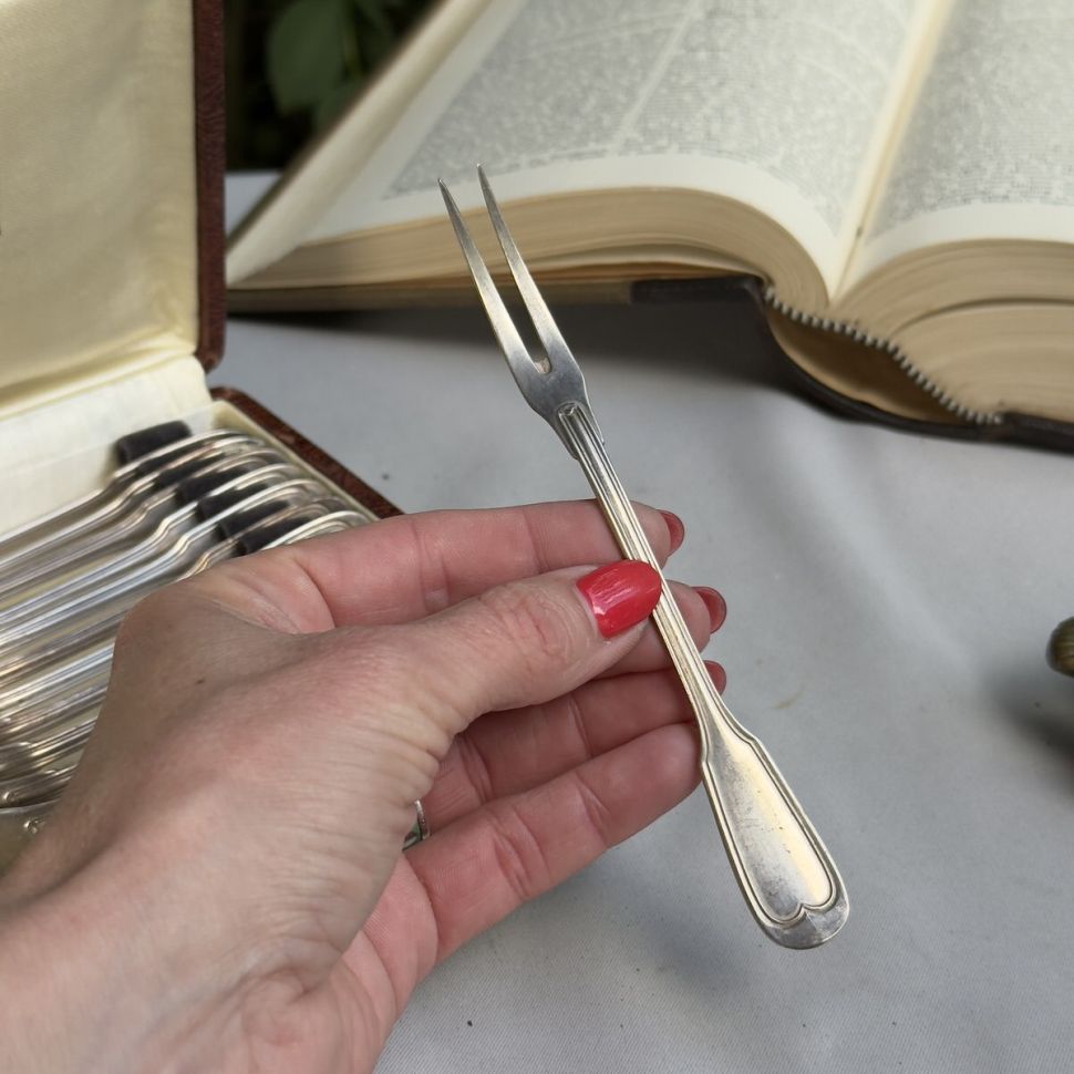 Вилка двузубец SFAM 15 см серебрение  Франция 