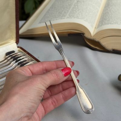 Вилка двузубец SFAM 15 см серебрение  Франция 