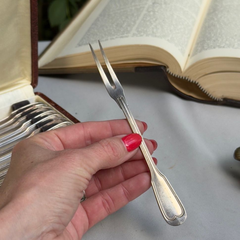 Вилка двузубец SFAM 15 см серебрение  Франция 