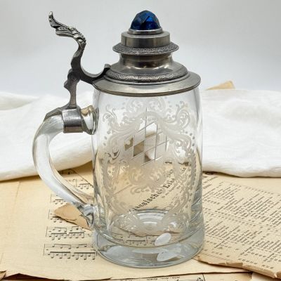 Кружка пивная 700 мл хрусталь олово Германия