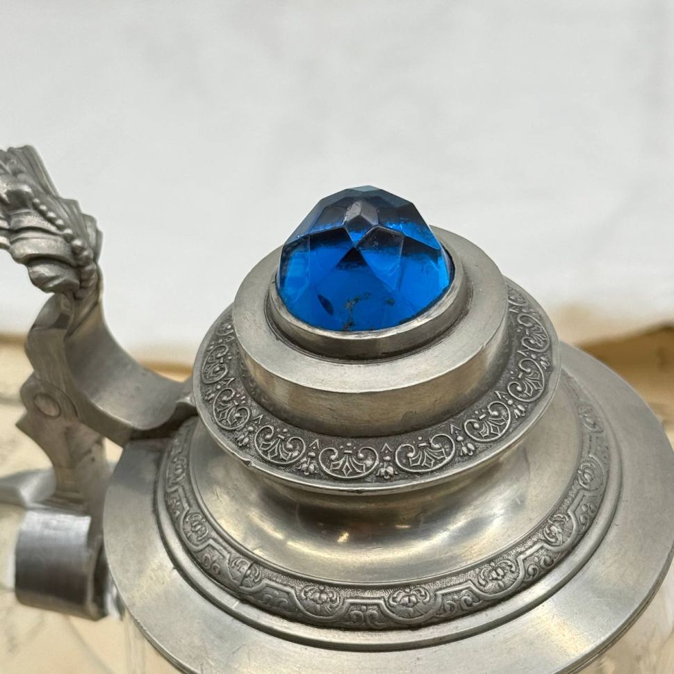 Кружка пивная 700 мл хрусталь олово Германия