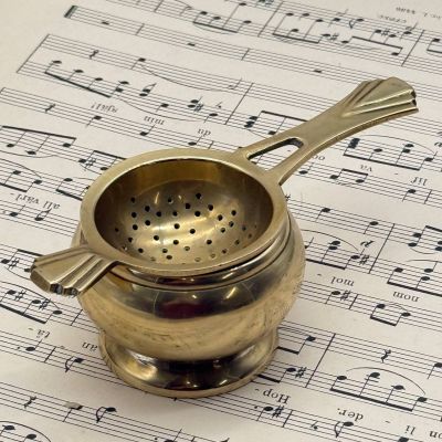 Ситечко для чая с подставкой 13 см Франция серебрение