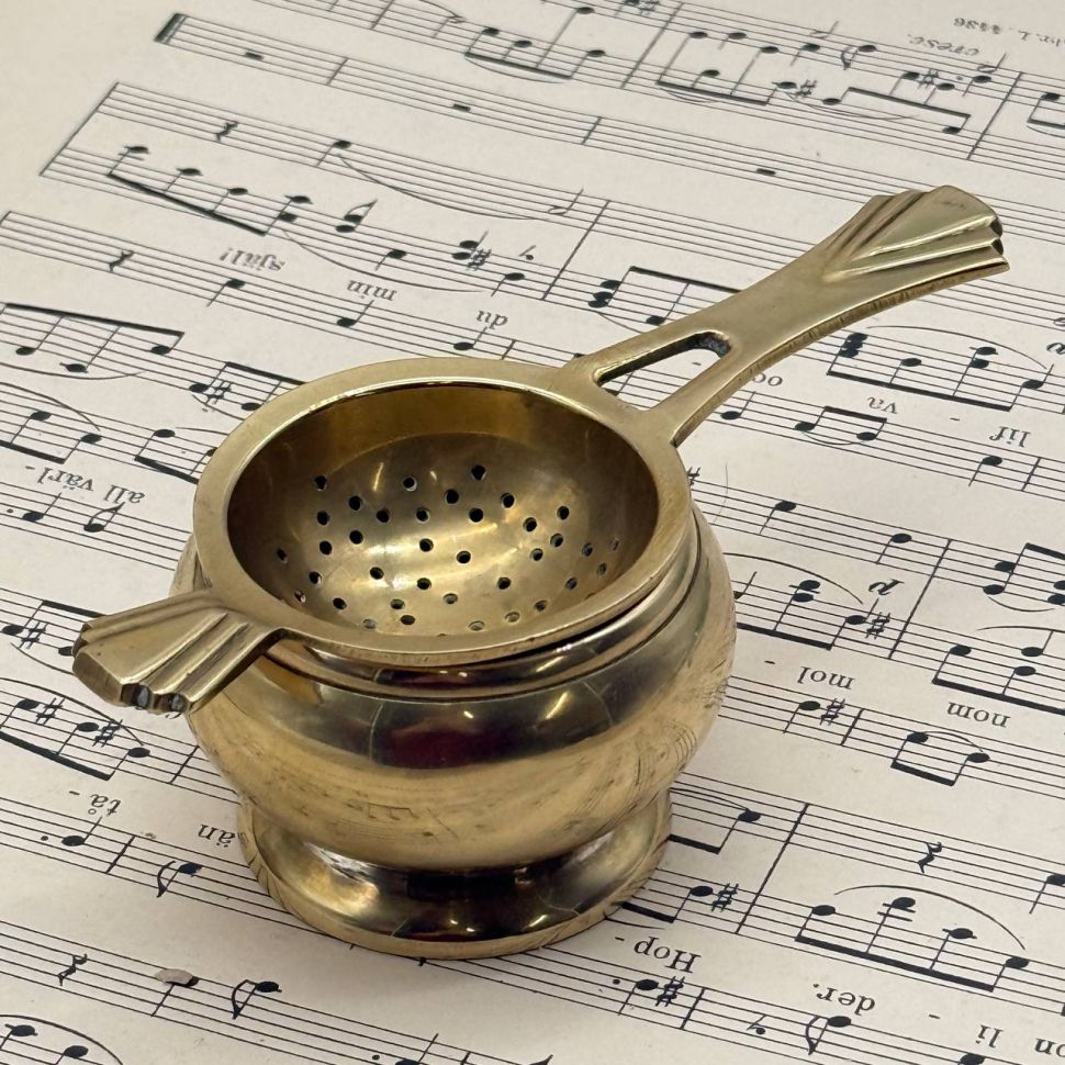 Ситечко для чая с подставкой 13 см Франция серебрение