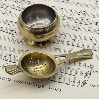 Ситечко для чая с подставкой 13 см Франция серебрение