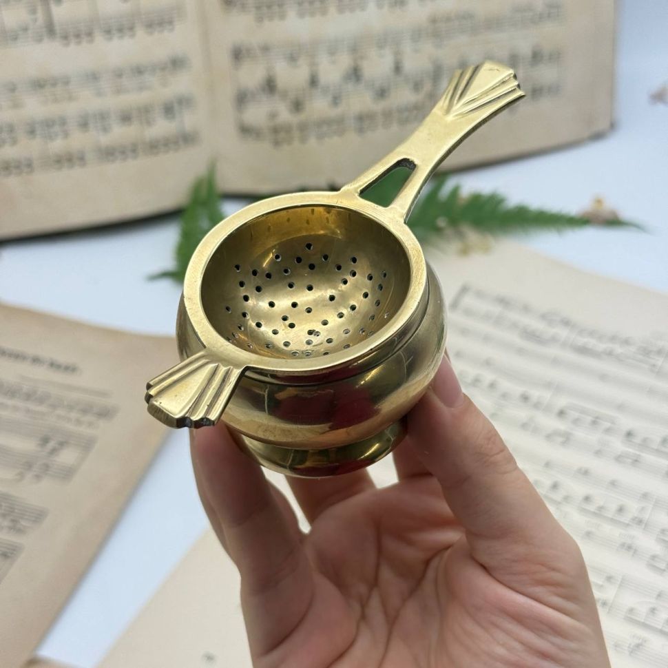 Ситечко для чая с подставкой 13 см Франция серебрение