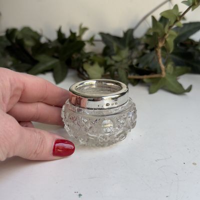 Солонка 6 см хрусталь серебро 