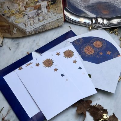 Конверт и открытка новогодняя, набор из 10 шт. 