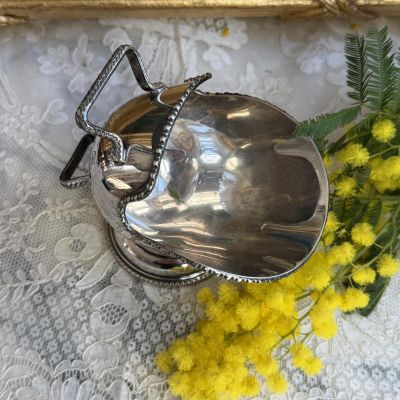 Сахарница зольник без ложки серебрение Англия