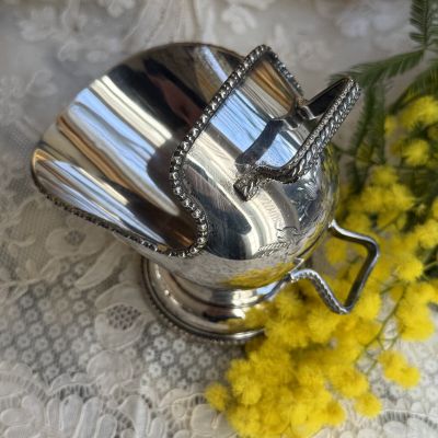 Сахарница зольник без ложки серебрение Англия