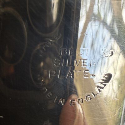 Сахарница зольник без ложки серебрение Англия