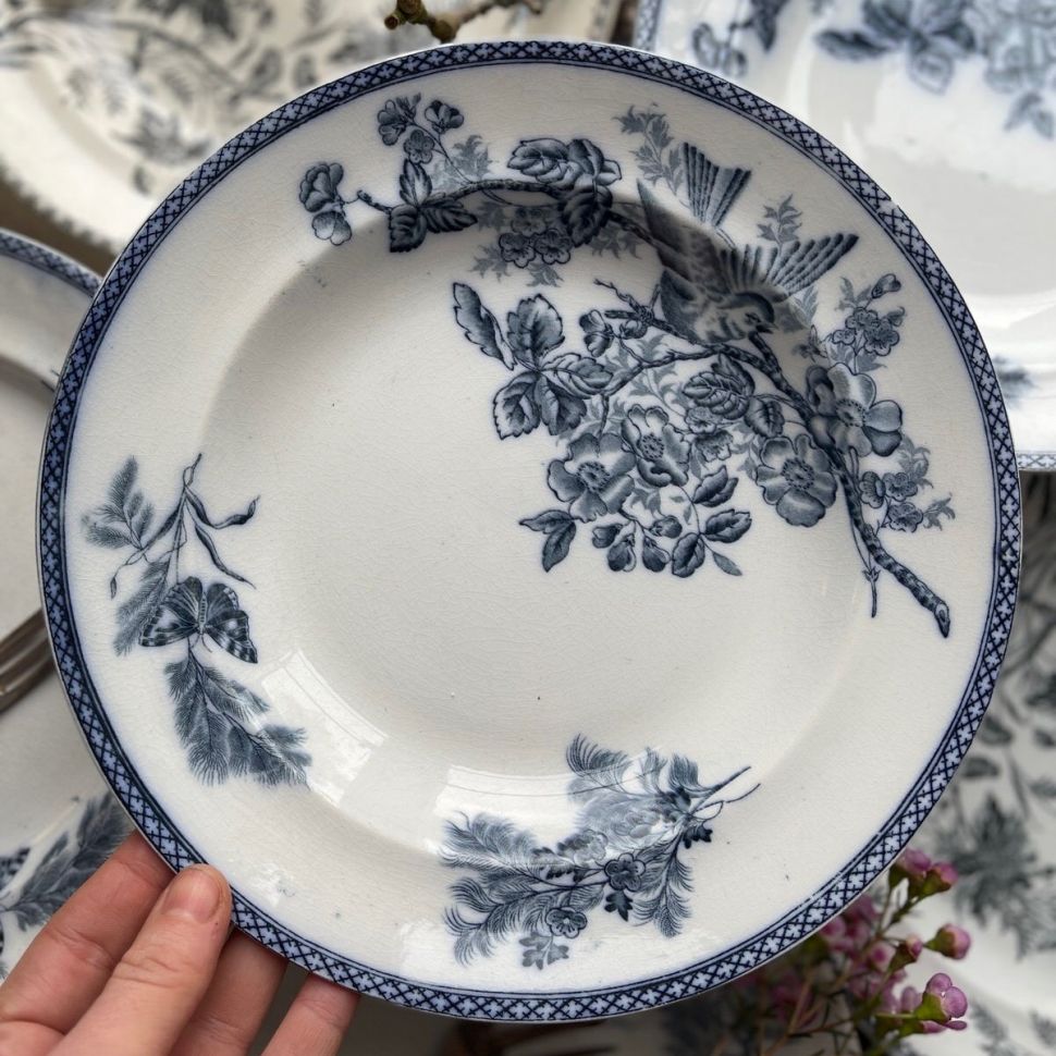 Тарелка глубокая Gustafsberg Wexio 25 см Швеция синий