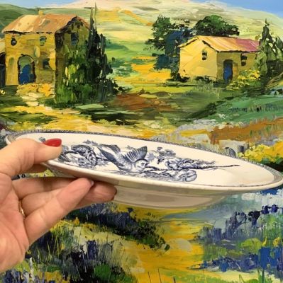 Тарелка глубокая Gustafsberg Wexio 25 см Швеция синий