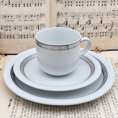 Чайное трио Winterling Серебряная кайма 220 мл Германия