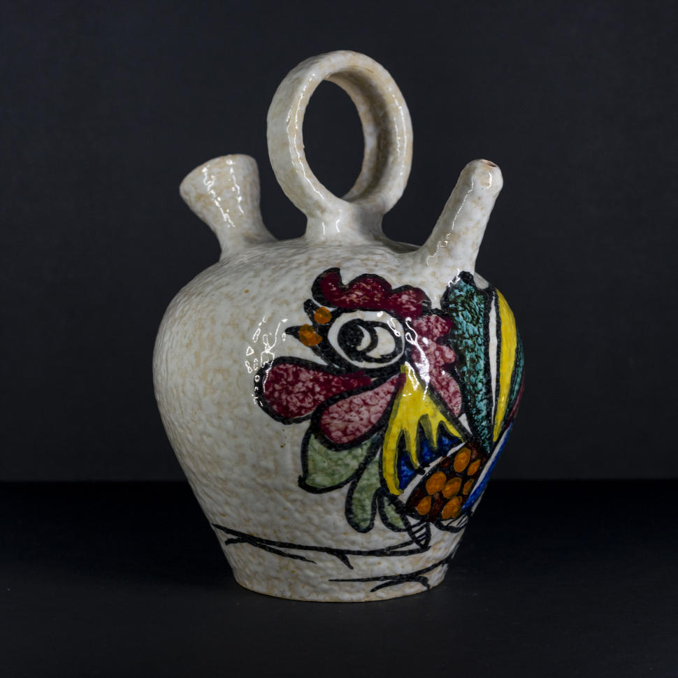 Ваза декоративная, керамика, ручная роспись