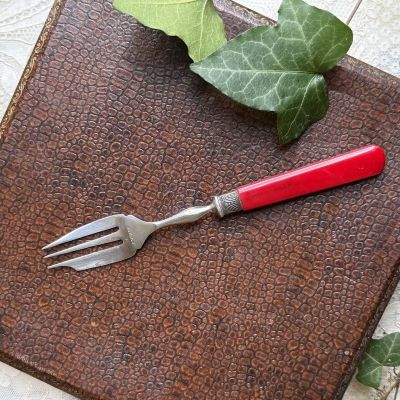 Вилка трезубец 17 см сталь бакелит Франция