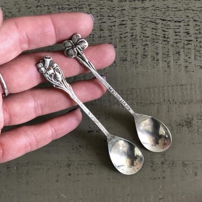 Ложка кофейная с цветочком набор 2 шт.