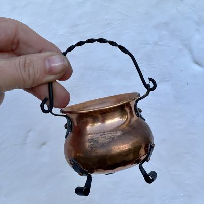 Кашпо мини на лапках 5 см медь 