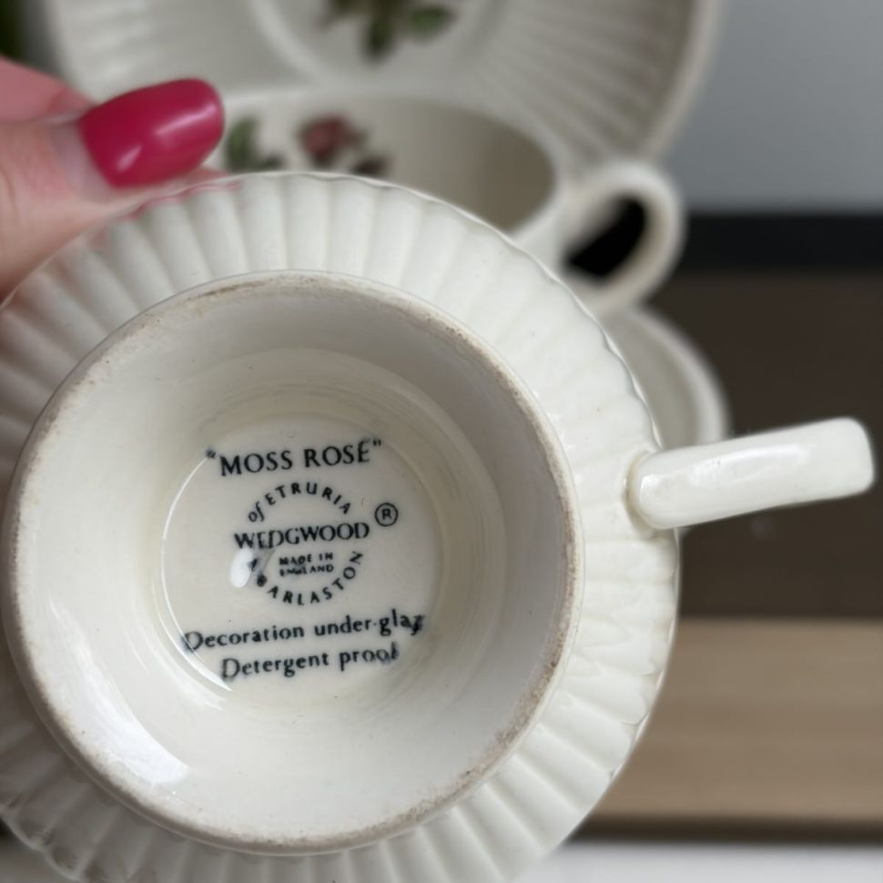  Чайная пара Wedgwood Moss Rose 180 мл Англия 
