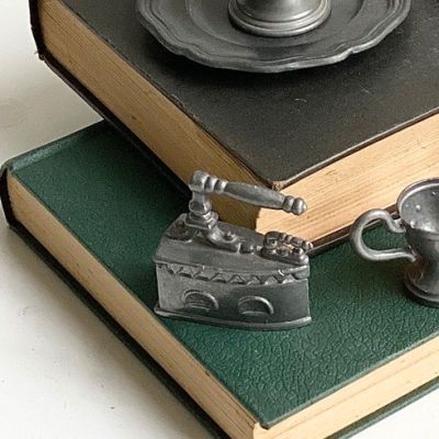 Утюг декоративный мини 5 см олово