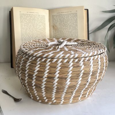 Корзина короб для хранения с крышкой 30 см
