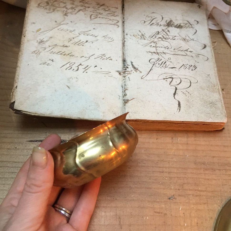 Сахарница латунь без крышки