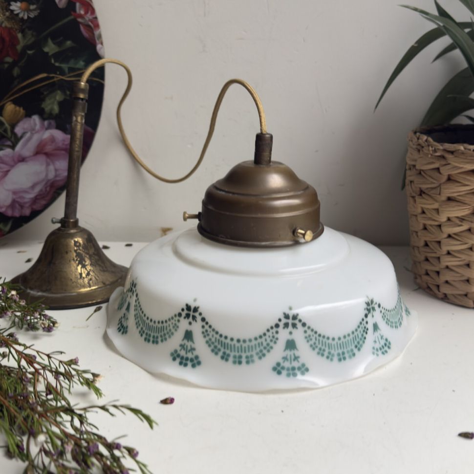 Люстра потолочная Ардеко 23 см стекло медь