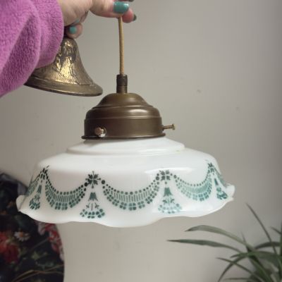 Люстра потолочная Ардеко 23 см стекло медь