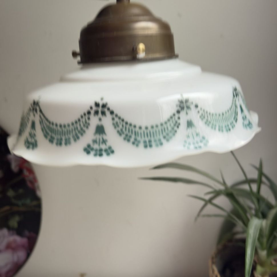 Люстра потолочная Ардеко 23 см стекло медь