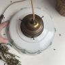 Люстра потолочная Ардеко 23 см стекло медь