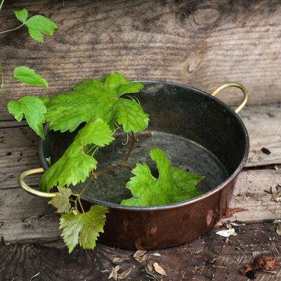 Кастрюля сотейник 20 см без крышки медь