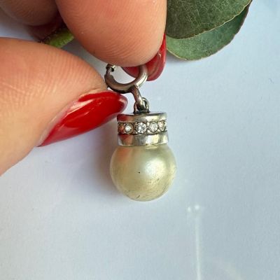 Подвеска шарм Жемчуг 1,5 см в стиле Thomas Sabo 925 