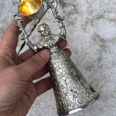 Статуэтка 14 см Девушка мельхиор серебрение