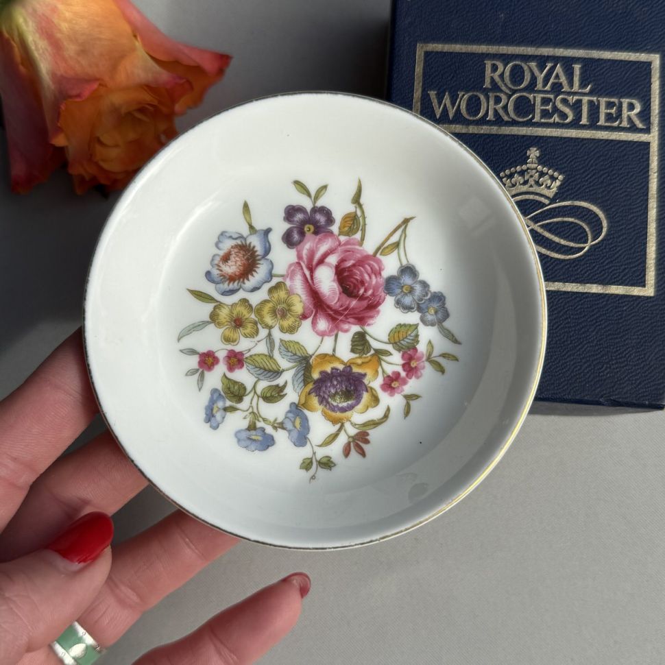 Розетка Royal Worcester Мейсенский букет 10 см Англия