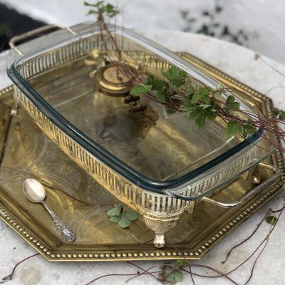 Блюдо для запекания и подачи на ножках Pyrex, Англия