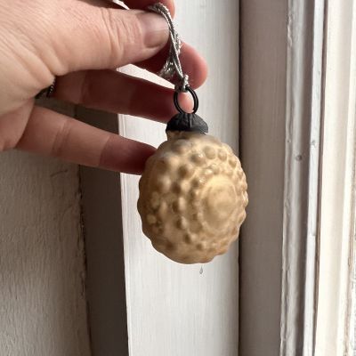 Подвес шар новогодний плоский 5 см стекло