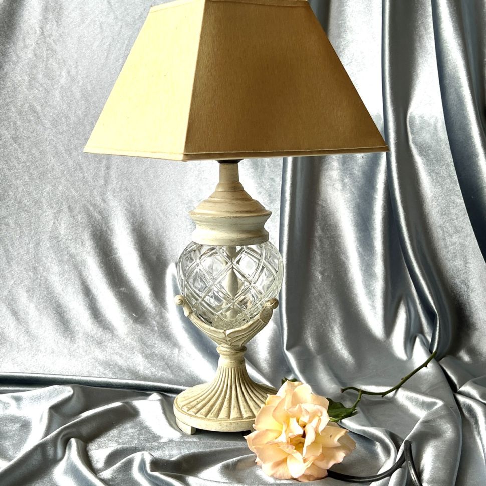 Лампа настольная Франция Ардеко 30 см граненное стекло