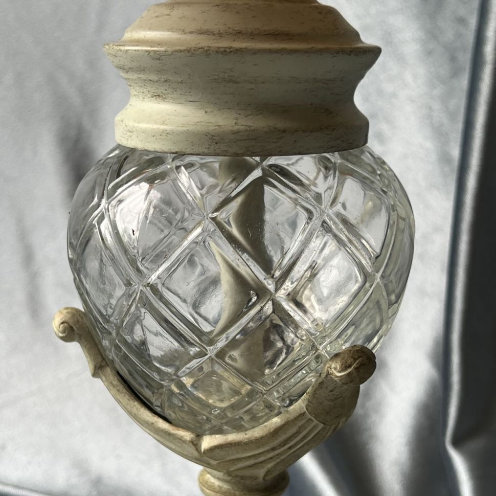 Лампа настольная Франция Ардеко 30 см граненное стекло