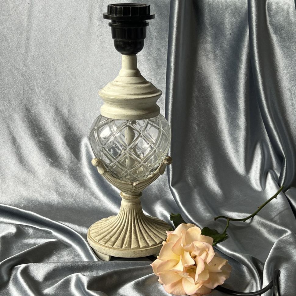 Лампа настольная Франция Ардеко 30 см граненное стекло