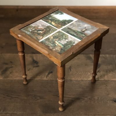 Табурет декоративный с керамическим панно, Голландия