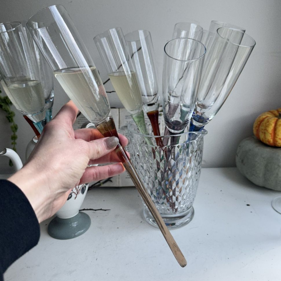 Бокал на высокой ножке 33 см янтарь уценка