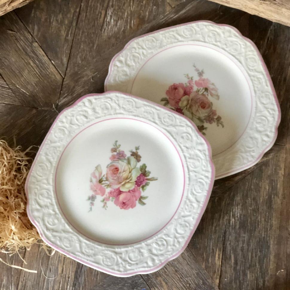 Тарелка квадратная Букет Staffordshire