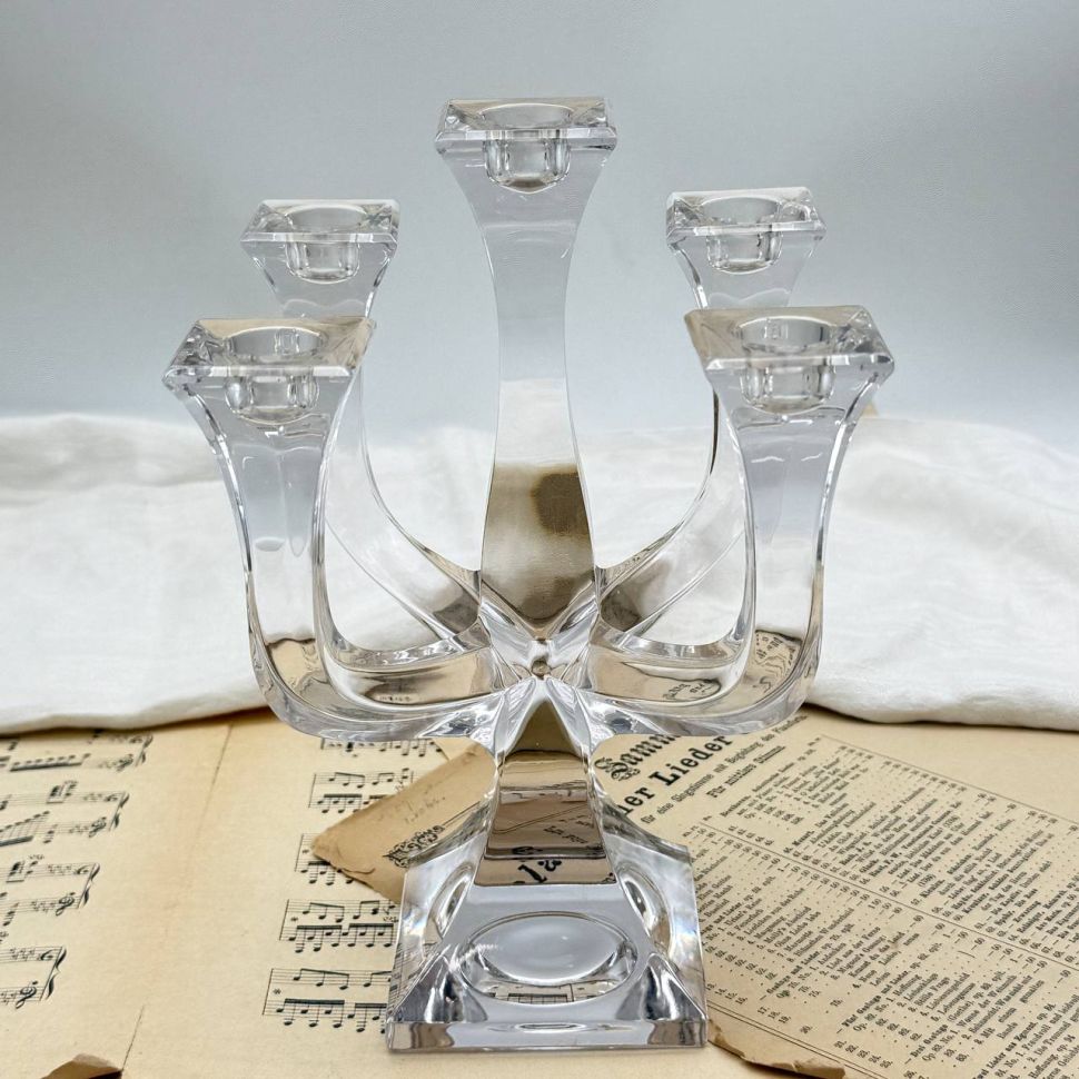 Подсвечник канделябр 15см хрусталь 