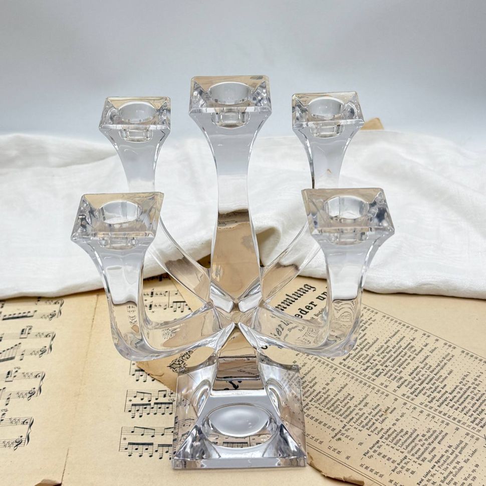 Подсвечник канделябр 15см хрусталь 