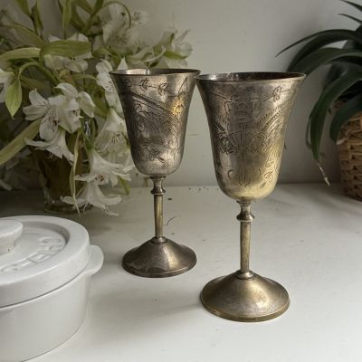 Бокал 200 мл с гравировкой мельхиор 