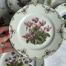 Тарелка Franklin Porcelain Alpenveilchen  20 см фарфор Германия 