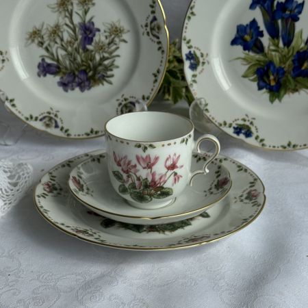 Тарелка Franklin Porcelain Alpenveilchen  20 см фарфор Германия 