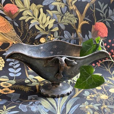 Соусник 23 см Англия латунь патина