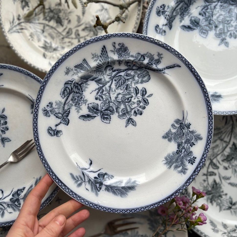 Тарелка Gustafsberg Wexio 24 см Швеция синий